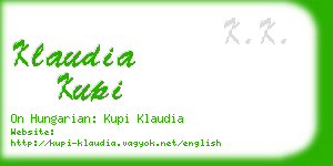 klaudia kupi business card